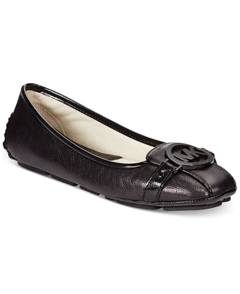 fulton flats michael kors black and gold|Michael Kors fulton moc flats.